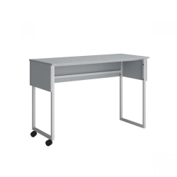Mobile Student Desk with Grey Finish