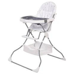 High Chair for Feeding Polini Kids 252 French Teddy, White-Gray, Art. 0002136-14