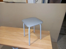 Fabric or Faux Leather Stool with Four Legs, Art. No. 051/2023