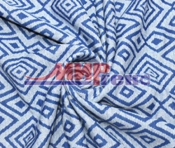Mixed Knitted Fabric (Cotton 70%, Polyester 30%) Jacquard Patterned for Garments