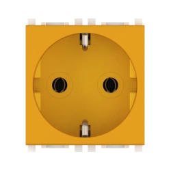 Caduceus Aling Experience Hidden Installation Socket with Grounding 16A, 250V, Orange