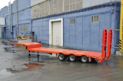 Heavy-Duty Low Loader Semi-Trailer for Transporting Oversized Cargo with Ramps POLITRANS 94183-030