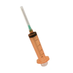 Sterile Single-Use 3-Part Injection Syringes with Light-Blocking Needles, 19ml Luer-Lok