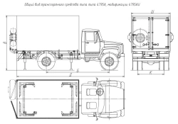 Special Vehicle for Container Transport 4795AU on GAZ Chassis 33086, 33088