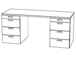 Freedom Office Desk with 2 Cabinets, Art. FSTS 12