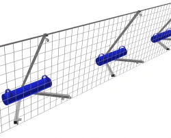 Metal Barrier Wall for Sports Facilities - 1m Height, 13.7m Length