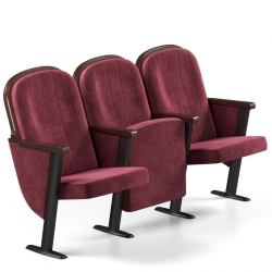 Comfortable Theater Seat with Metal Frame and Upholstered Cushion Classic M