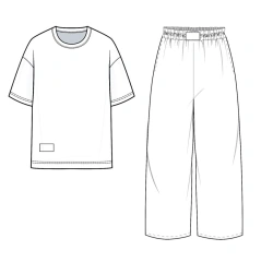 Knitted Two-Piece Suit for Comfortable Wear in Mild Temperatures - Model 222867979