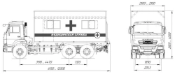 Medical Service Van on KAMAZ 65115-RS Chassis Type 57563 Modification 57552Z