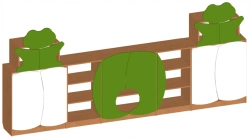 Children's Wall Unit "Froggies" Art. S.06.91