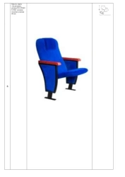 Comfortable Auditorium Chair, Model "Аудитория", 540*700*1000 mm