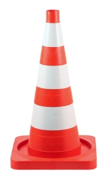 Flexible Signal Cone with 3 White Reflective Stripes 520 mm - KС-2.8