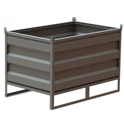Industrial Metal Container for Waste Collection and Transport