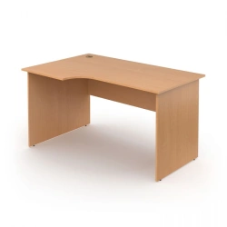 Curved Writing Desk with Adjustable Feet