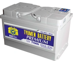 Lead Acid Starter Battery TYUMEN BATTERY 6СТ-74LR PREMIUM