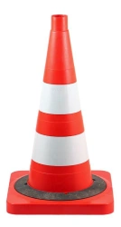 Weighted Signal Cone 520 mm with Two White Reflective Stripes - Model KS-2.8.0