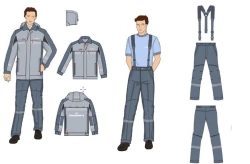 Special Men's Workwear Set (Jacket, Pants) for Transneft Employees