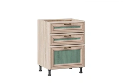 Country LD 245770.000 Kitchen Cabinet Facade Set with 3 Drawers Lux (Sonoma Light/Sono)
