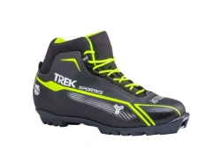 Trek Sportiks1 Black Ski Boots with Neon Lime Logo N