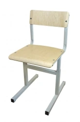 Quadra Student Chair, Non-Adjustable, 7 Growth Group, 500mm, RAL 7040, Plywood