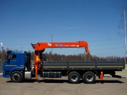 Special Truck with Hydraulic Crane KMA on KAMAZ 65117 Base 64K12N-UF