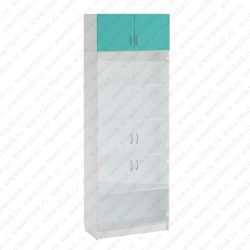 Document Cabinet with Shelves and Glass Doors, Model ШК.13.05