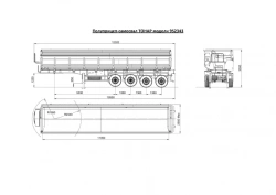 Tonar 952343 Dump Semi-Trailer with Tonar 90424 Axles