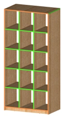 Double-Sided Shelf with Adjustable Parameters for Libraries