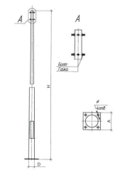 Non-Power Flanged Conical Lighting Support