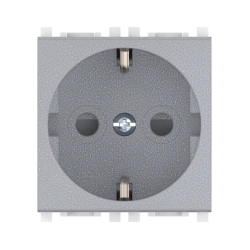 CADUCEUS ALING Experience Hidden Installation Socket with Grounding 16A, 250V~, 2M, Silver, Art. 74102.S