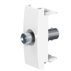 Caduceus Aling Mode + Antibacterial Hidden Installation Audio/Video Socket BNC/BNC 1M White A6628.0