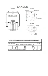 Pneumatic Spring with Plastic Cup Type BPW36