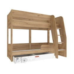 Golden Oak/White Bunk Bed - Oliver LD.524010.000