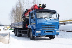 Special Vehicle with Hydraulic Loading Crane MKMA on KAMAZ 43118 Base 41K37N-U5