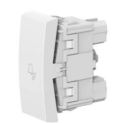 Hidden Installation Push Button Switch, 10A, 250V~, White, Model 660.0