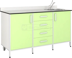 Medical Cabinet with Right Sink and Aluminum Profile TM-6PK