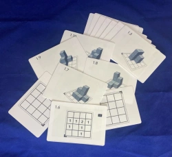 Wooden Unpainted Cube Task Cards Set #1