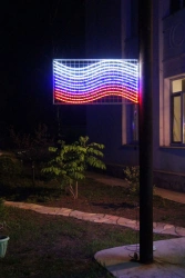 Decorative Outdoor LED Panel "Flag of Russia" - Model 220V, 24V, 12V