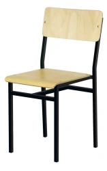 Metal Frame Chair with Wooden Seat and Backrest SM7/30
