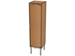 Sectional Wardrobe with Decorative Doors on Metal Frame/ Model ШД03