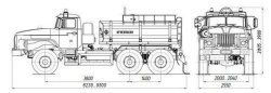 Fuel Tanker for Transporting and Storing Liquid Fuels on Ural Chassis ATZ 4680K3-10