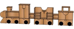 Children's Furniture Set "Train" for Preschool Play - NIM08