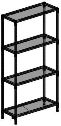 Office Shelf TV-MSJ-1.6.01 - Sturdy Metal Construction