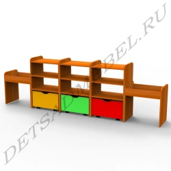 Double-Sided Zoning Rack for Playrooms