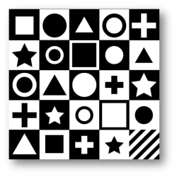 Black and White Game Field for Logo Robot Bee (75x75 cm)