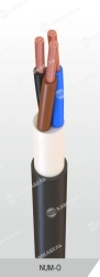 Power Cable with Copper Conductors, PVC Insulation, Rubber Filling