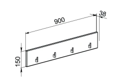 Compact Hook Panel for Small Hallways and Entrances