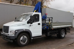 Cargo Platform with Crane Manipulator, Model 37123F on GAZ C41R92 Chassis