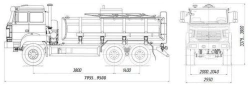 Food Liquid Transport Tank Truck AЦВ 4680L3-21 on Ural 4320 Chassis
