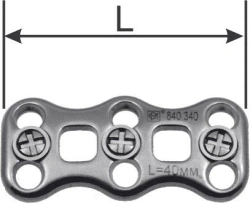 Cervical Plate for Anterior Stabilization, Length 31-52mm, Model 840.3XX